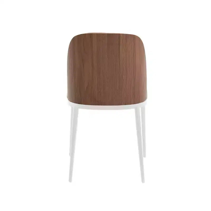 Lot de 4 chaises de salle à manger modernes avec assise en cuir PU, velours ou daim et piètement en acier blanc