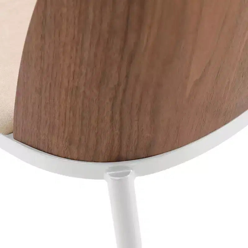 Lot de 4 chaises de salle à manger modernes avec assise en cuir PU, velours ou daim et piètement en acier blanc