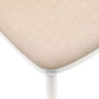 Lot de 4 chaises de salle à manger modernes avec assise en cuir PU, velours ou daim et piètement en acier blanc