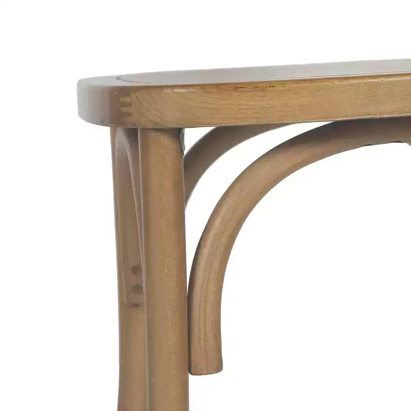 Chaises de salle à manger empilables de qualité commerciale en bois massif Brooklyn avec dossier orné - Lot de 2