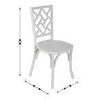 Chaises de salle à manger empilables de qualité commerciale en bois massif Brooklyn avec dossier orné - Lot de 2