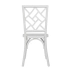 Chaises de salle à manger empilables de qualité commerciale en bois massif Brooklyn avec dossier orné - Lot de 2