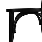 Chaises de salle à manger empilables de qualité commerciale en bois massif Brooklyn avec dossier orné - Lot de 2
