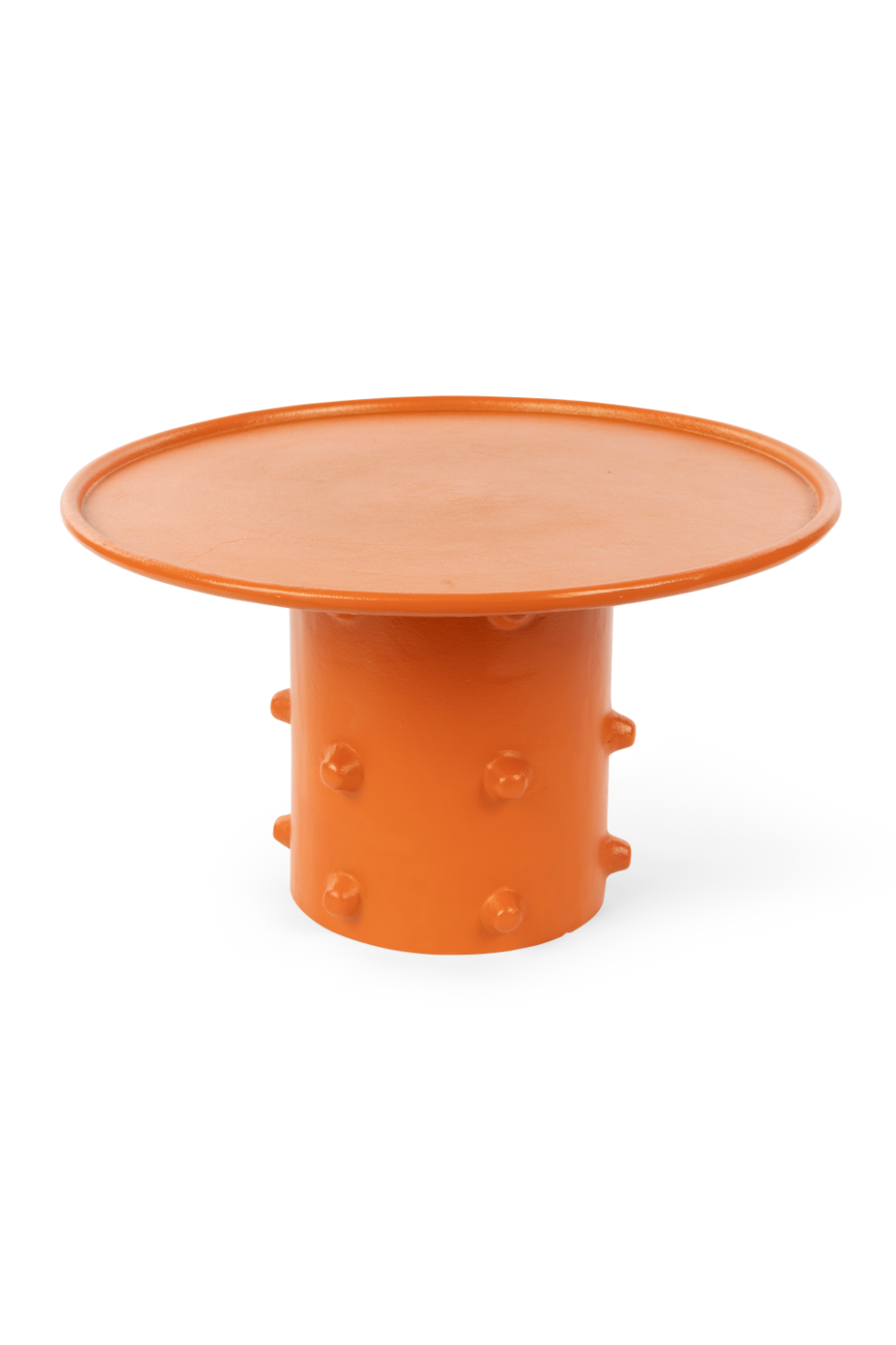 Table basse ronde orange
