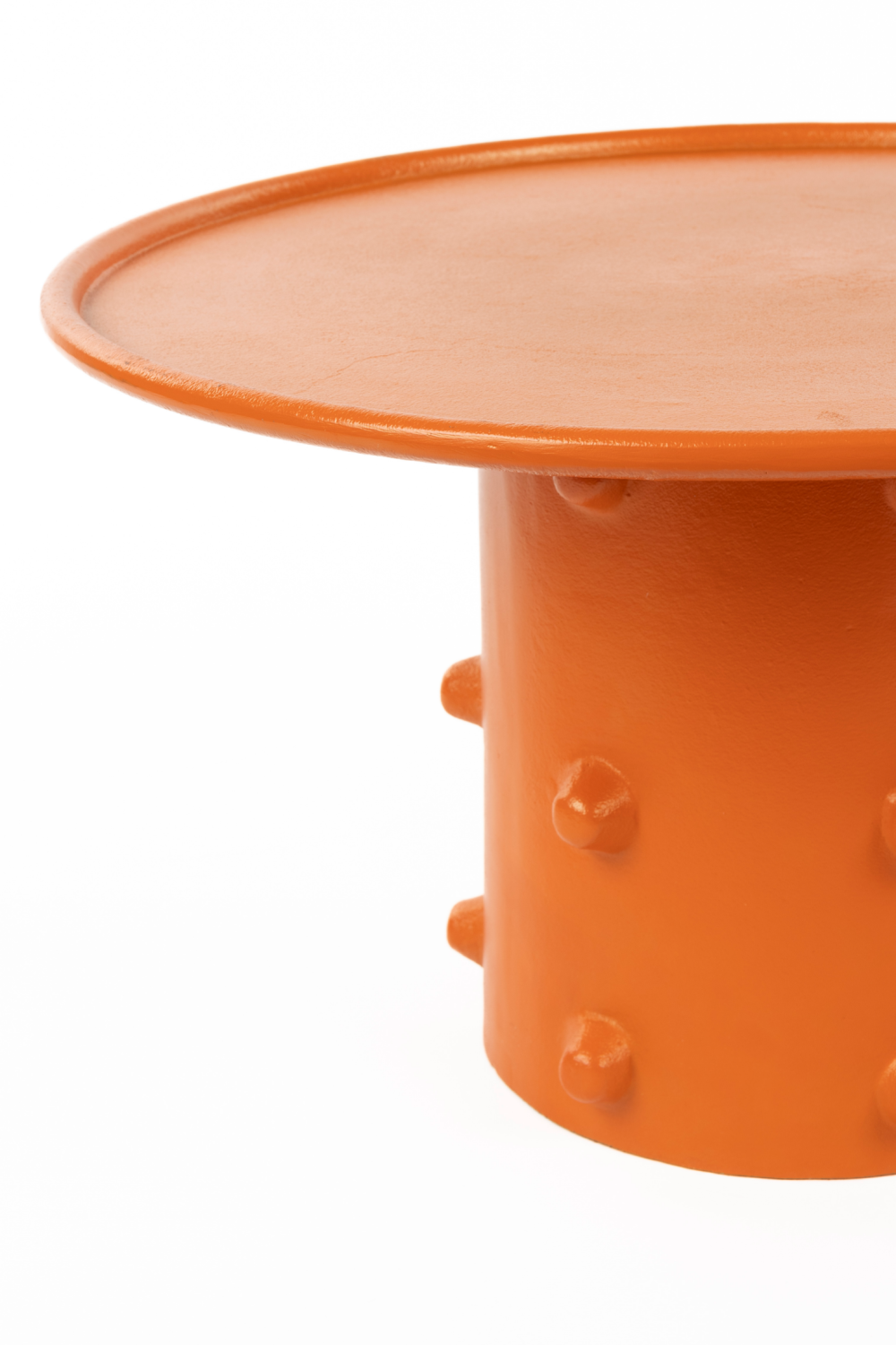Table basse ronde orange