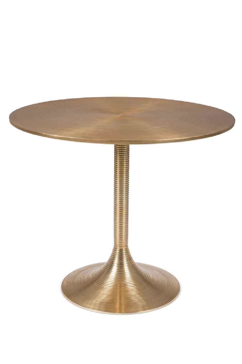 Table à manger ronde dorée