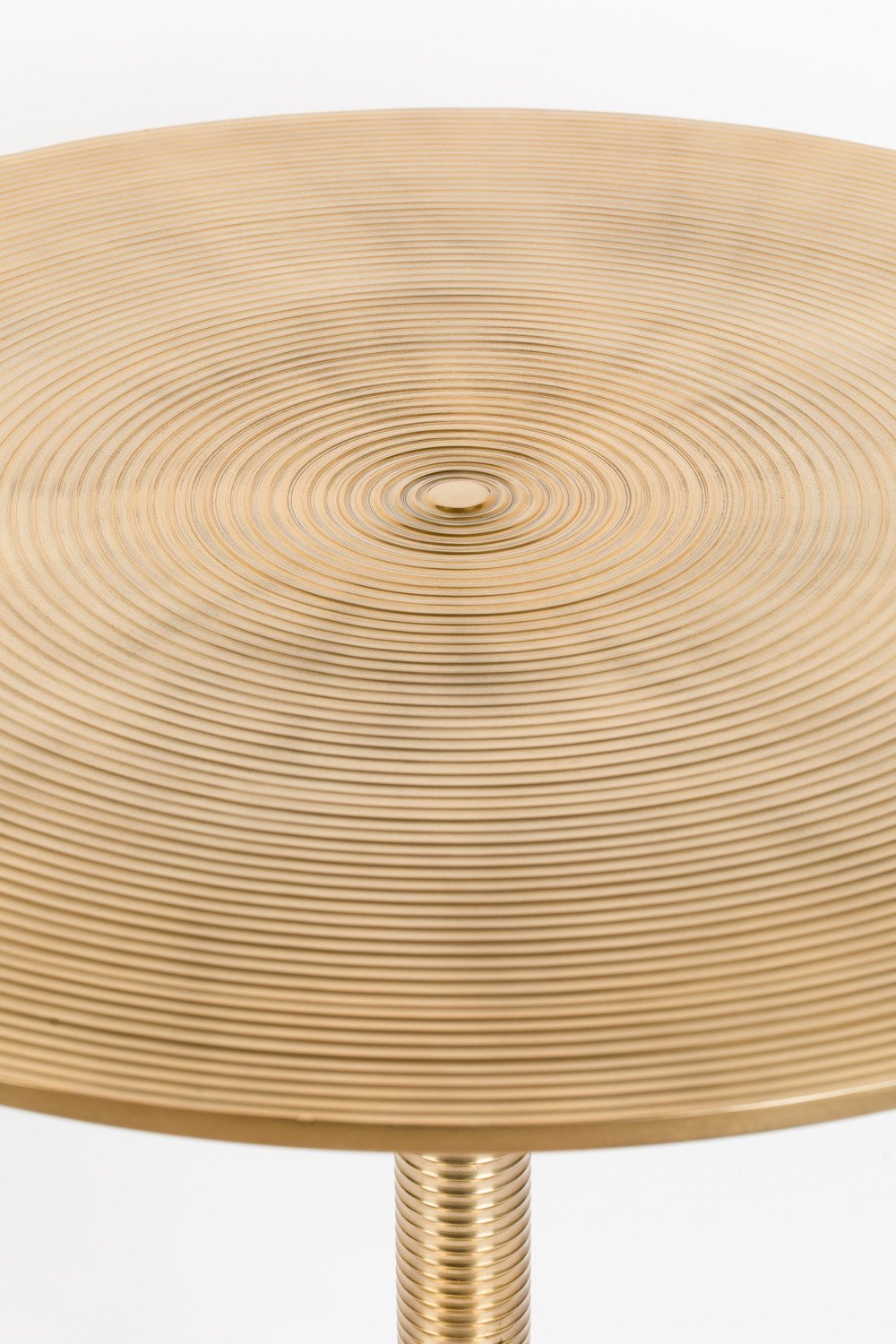 Table à manger ronde dorée