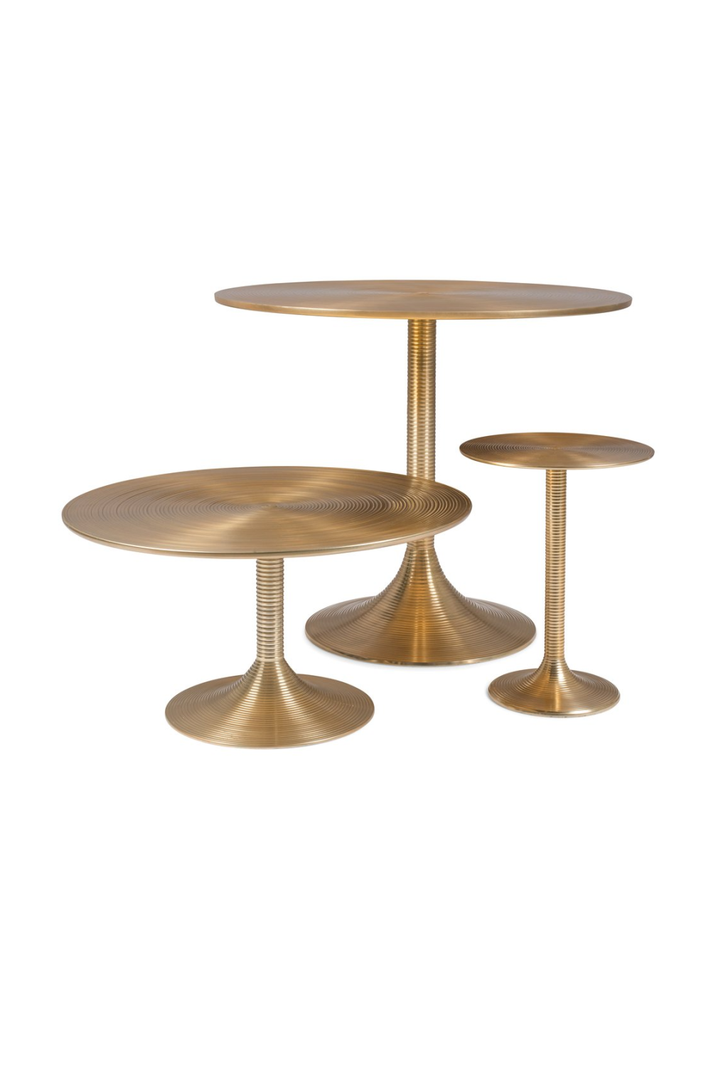 Table à manger ronde dorée