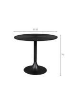 Table à manger ronde dorée