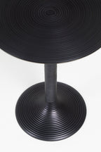 Table d'appoint ronde noire à piédestal