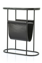Table d'appoint porte-revues noire