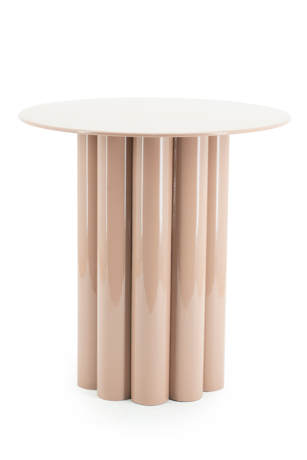 Table d'appoint ronde en métal