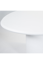 Table à manger organique en verre blanc