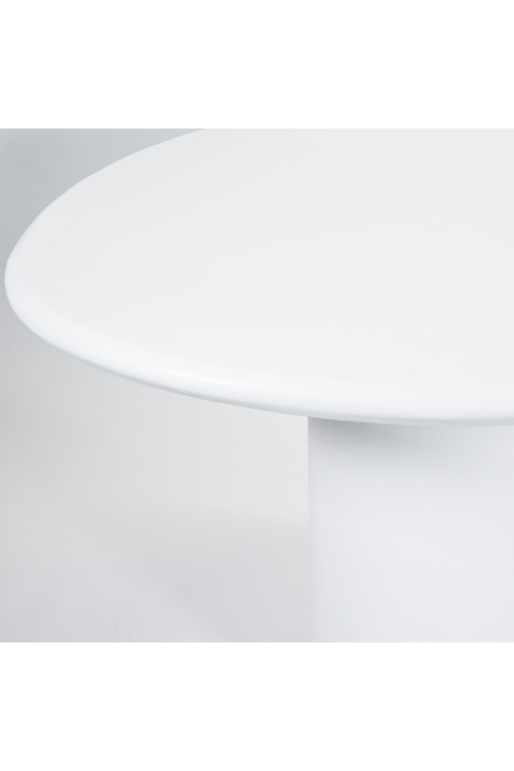 Table à manger organique en verre blanc