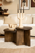 Table basse ronde en bois S
