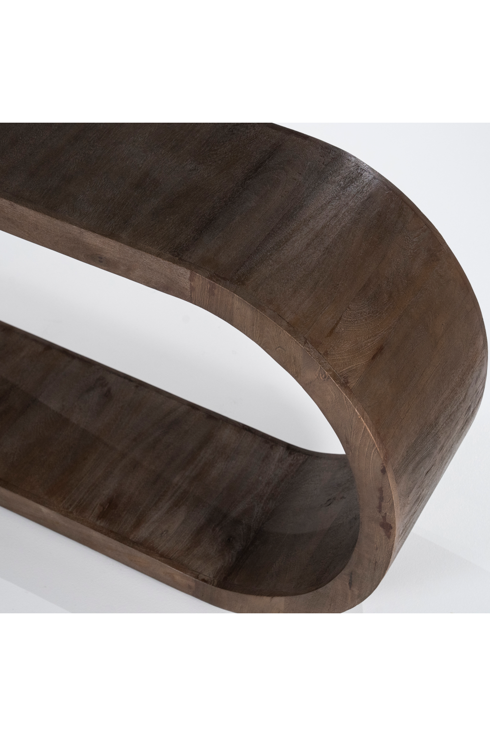 Console oblongue en bois de manguier