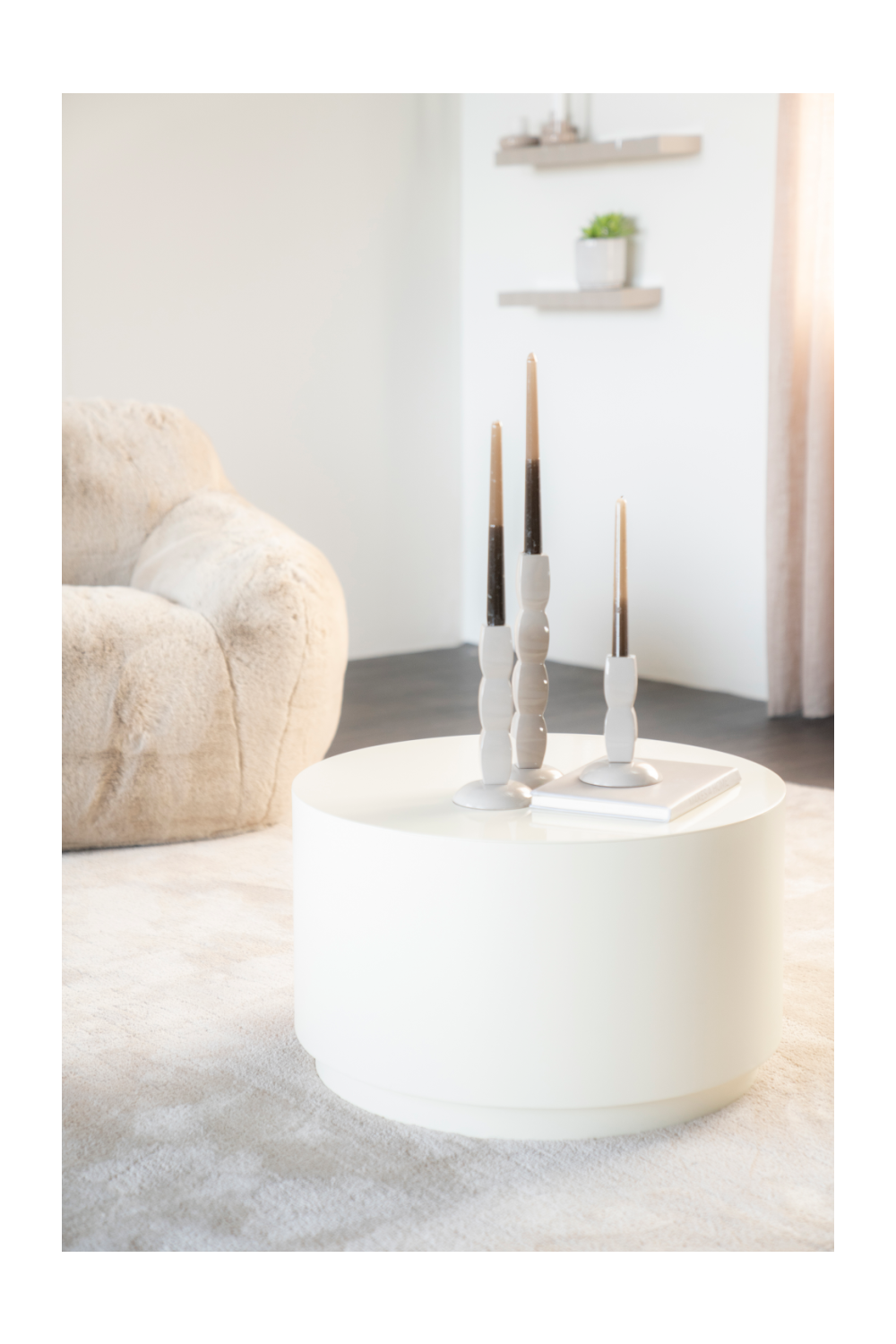 Table basse ronde en fer
