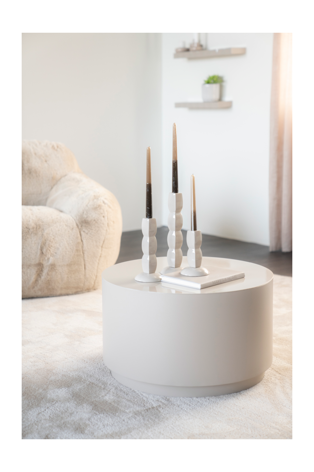 Table basse ronde en fer