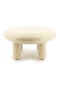 Table basse ronde en fer brillant