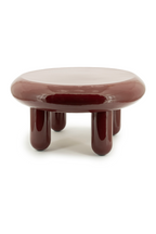 Table basse ronde en fer brillant