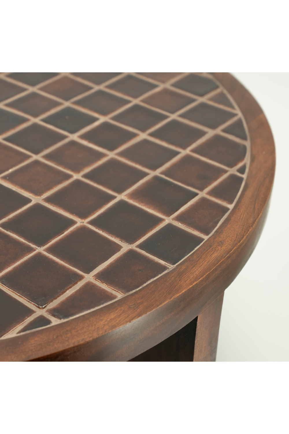 Table basse en céramique marron