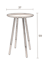 Table d'appoint en laiton antique