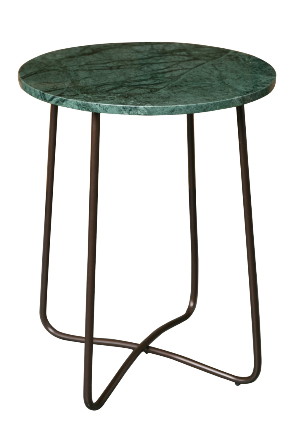 Table d'appoint ronde en marbre vert