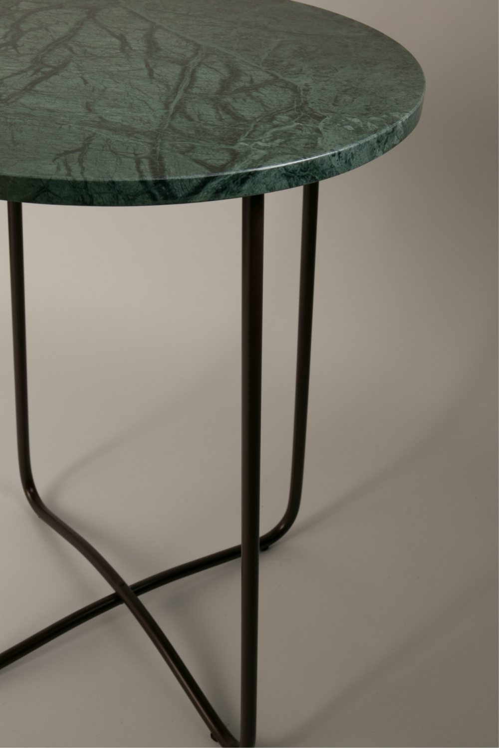 Table d'appoint ronde en marbre vert