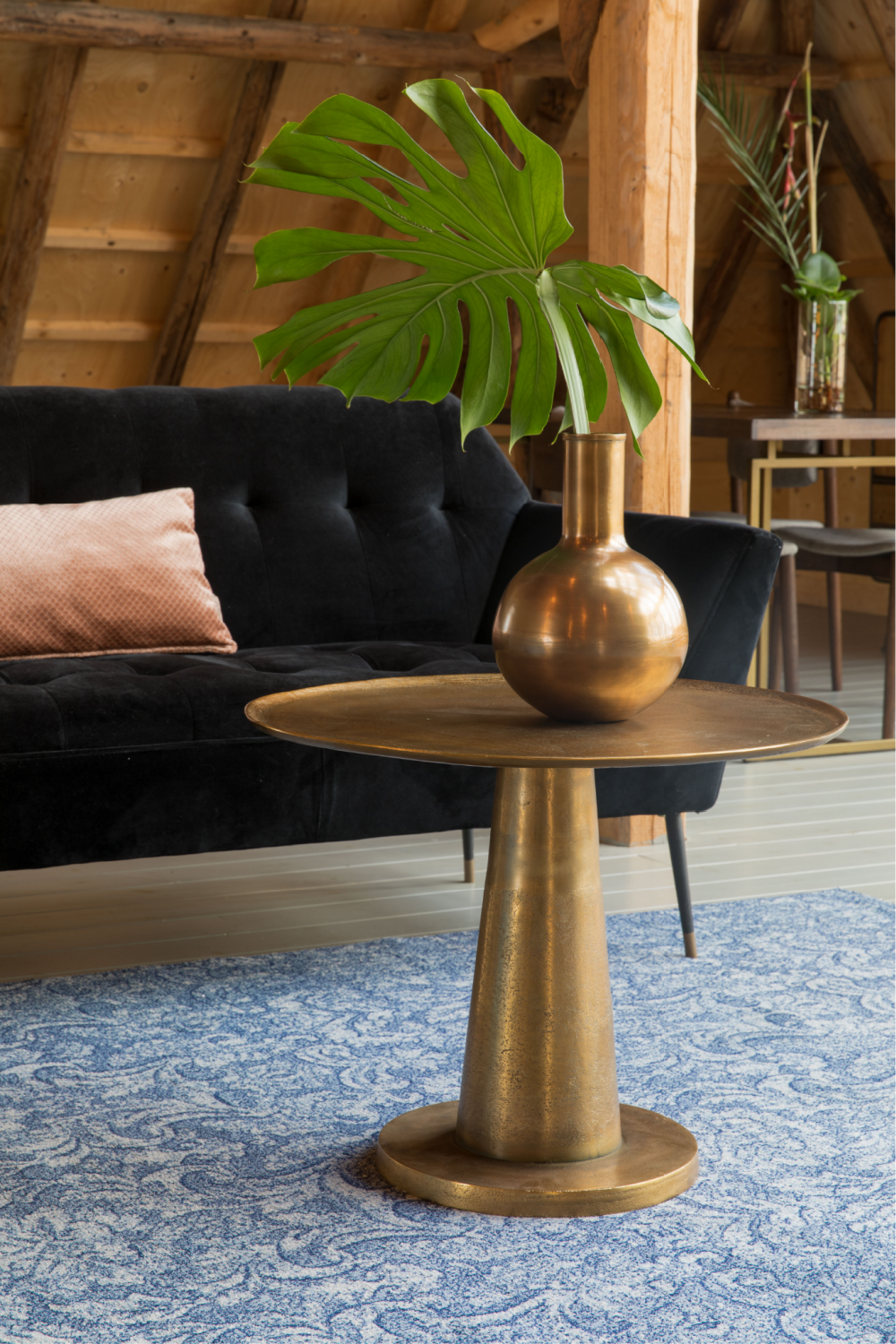 Table d'appoint ronde à piédestal
