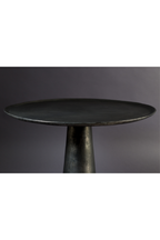 Table d'appoint ronde en argent avec piédestal
