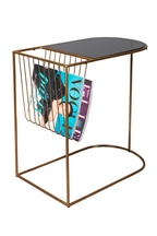 Table d'appoint porte-revues noire