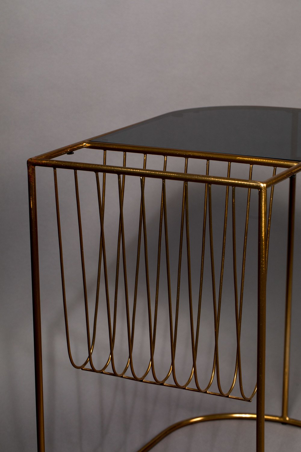 Table d'appoint porte-revues noire