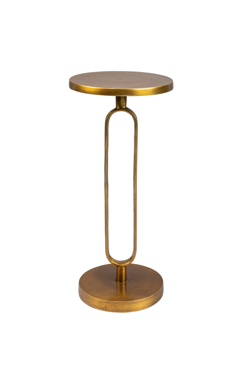 Table d'appoint rétro dorée
