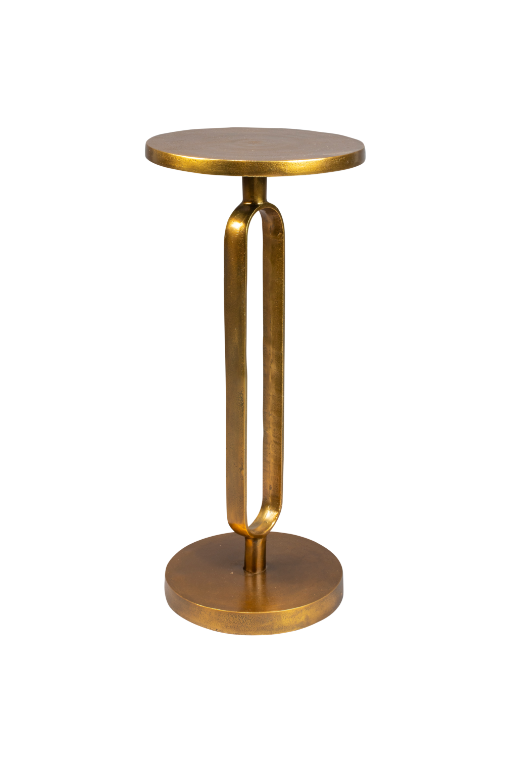 Table d'appoint rétro dorée