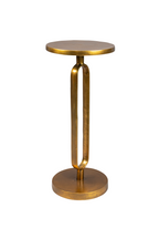 Table d'appoint rétro dorée