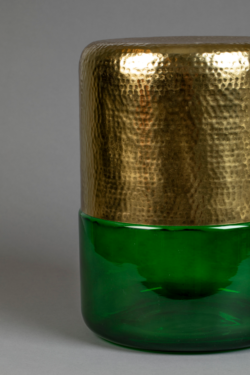 Table d'appoint latérale en verre teinté