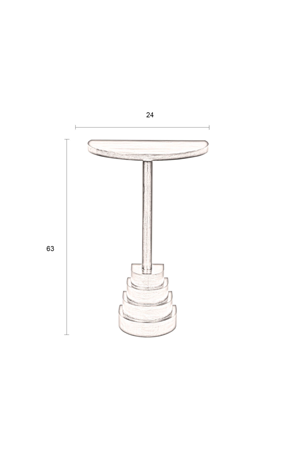 Table d'appoint murale en bois laqué