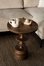Table d'appoint ronde en bois