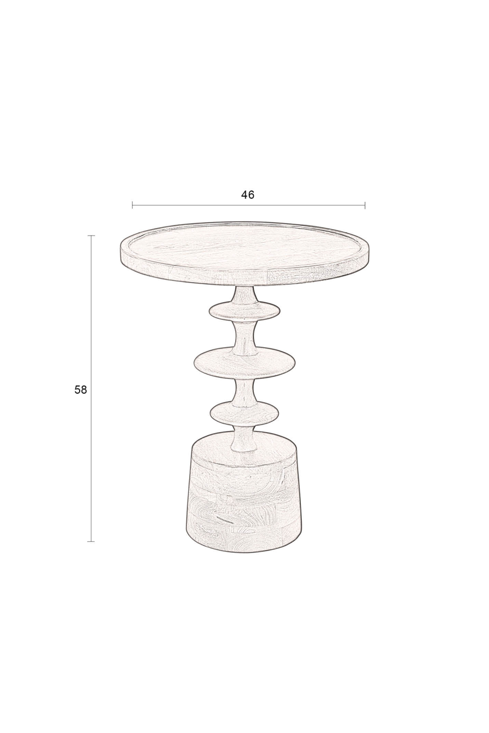 Table d'appoint ronde en bois