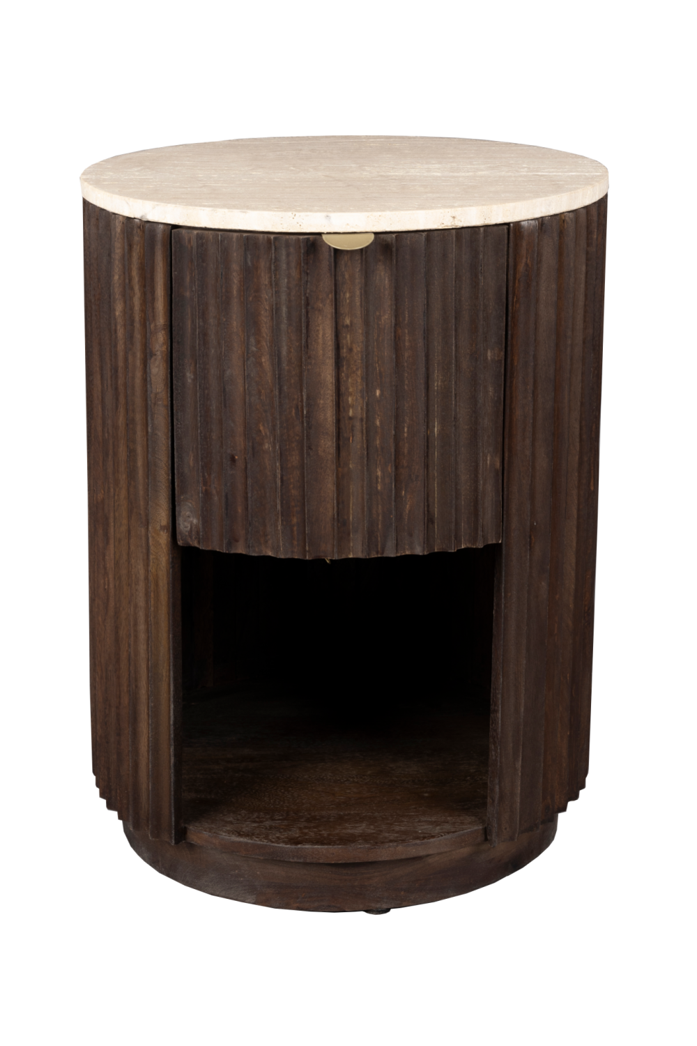 Table d'appoint ronde en travertin