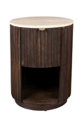 Table d'appoint ronde en travertin
