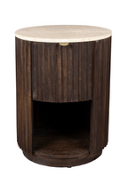 Table d'appoint ronde en travertin
