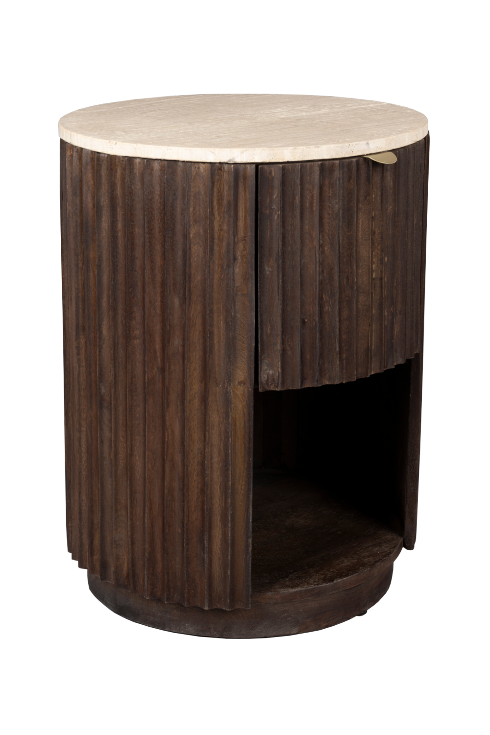 Table d'appoint ronde en travertin