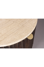 Table d'appoint ronde en travertin