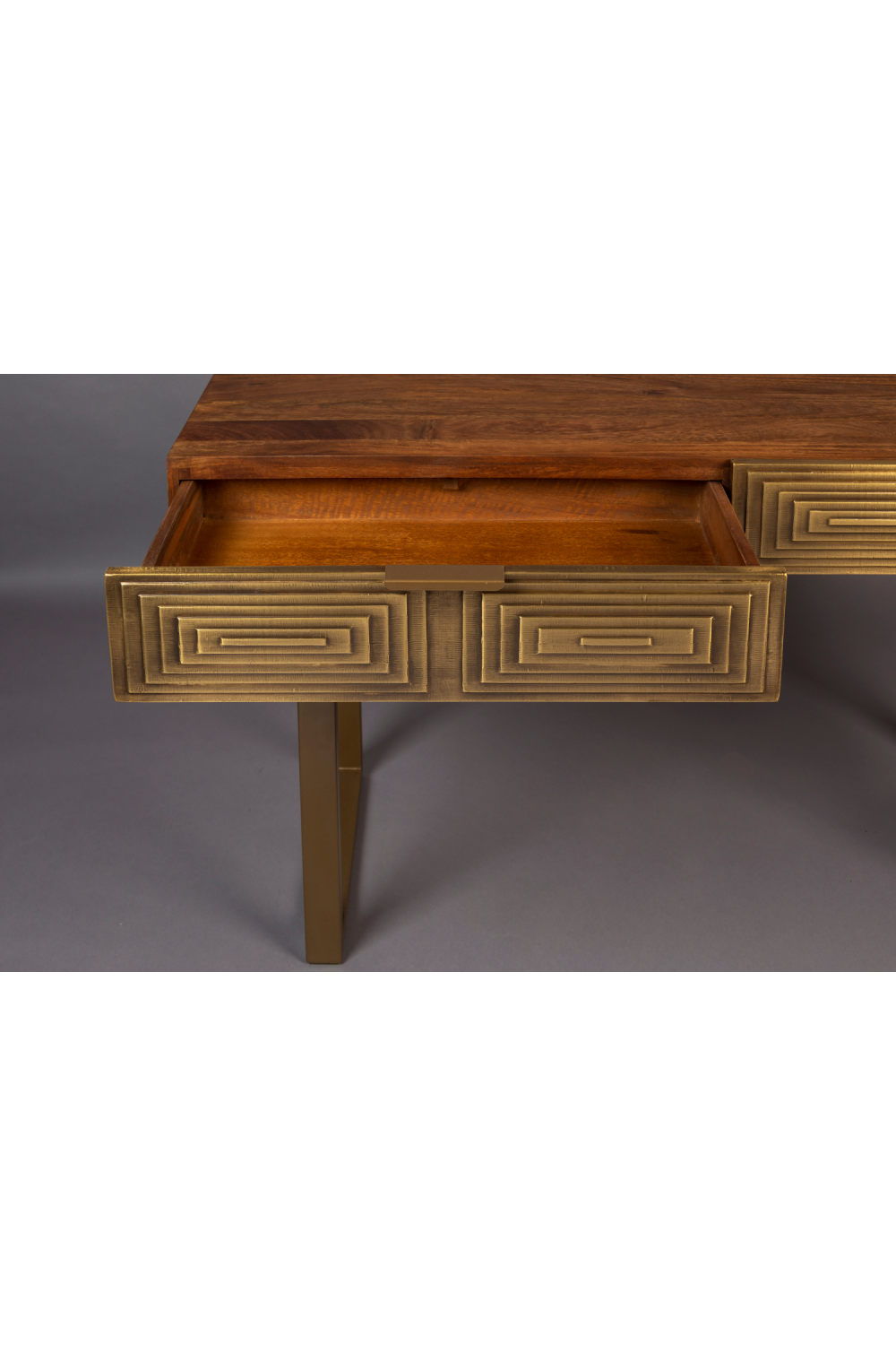 Console avec tiroir sculpté