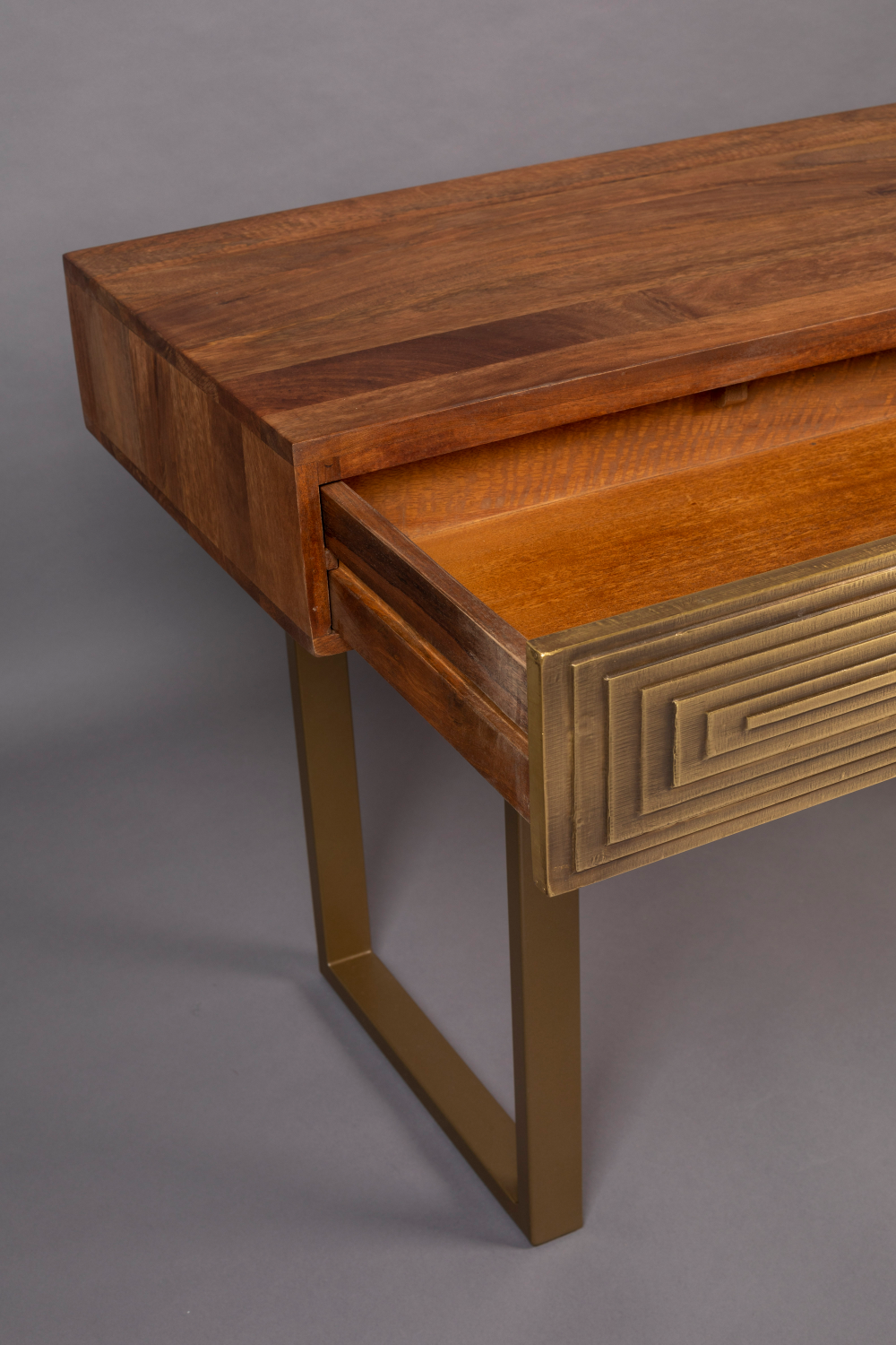 Console avec tiroir sculpté
