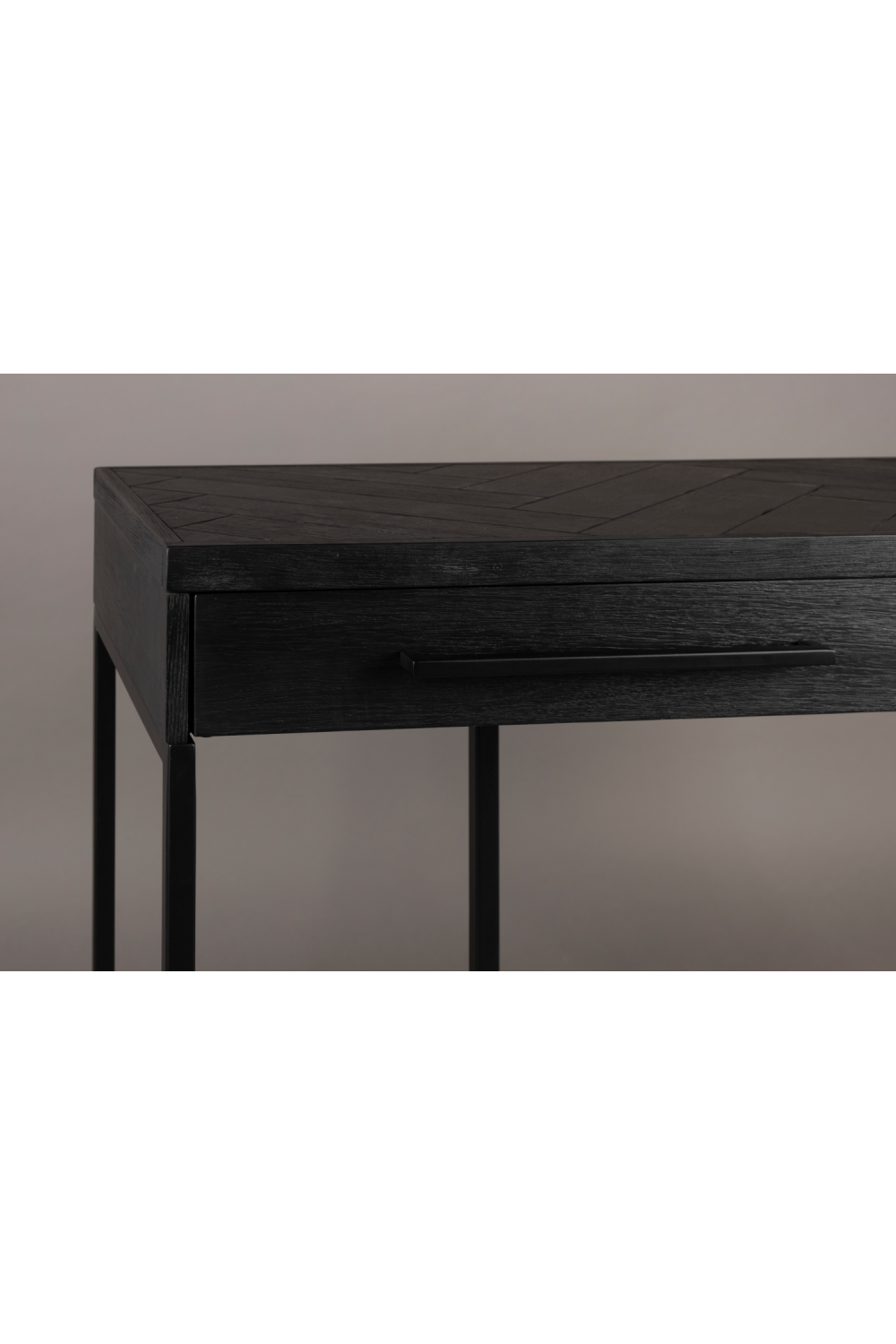 Console table motif chevrons vintage