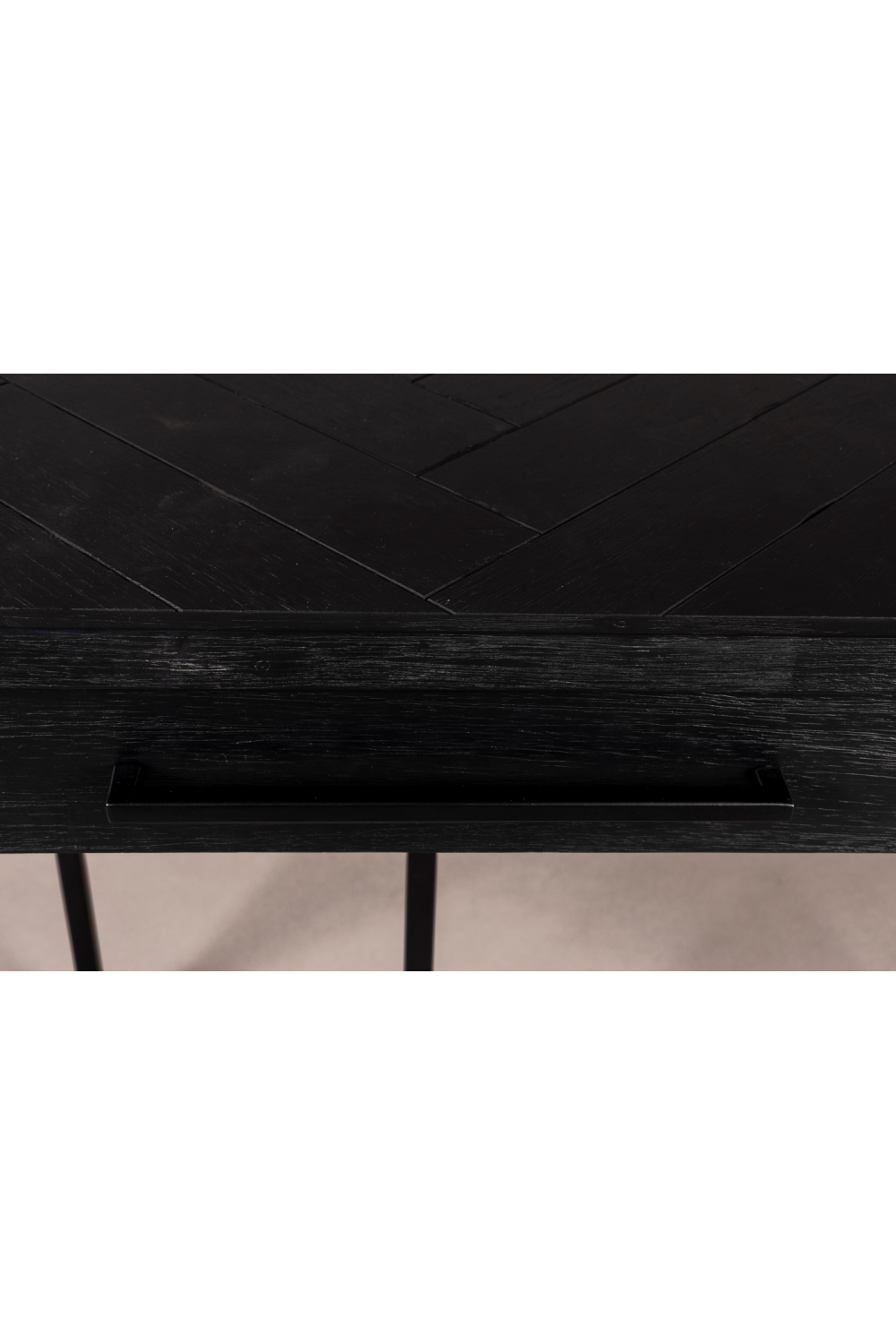 Console table motif chevrons vintage