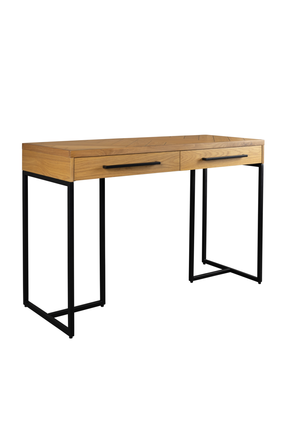 Console table motif chevrons vintage