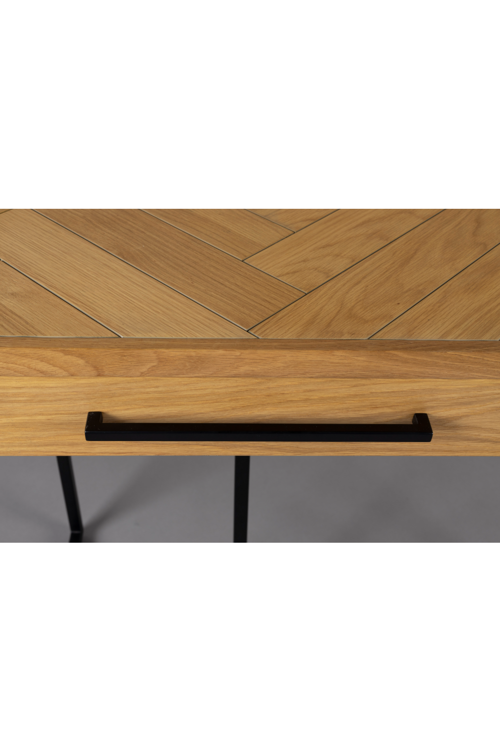 Console table motif chevrons vintage